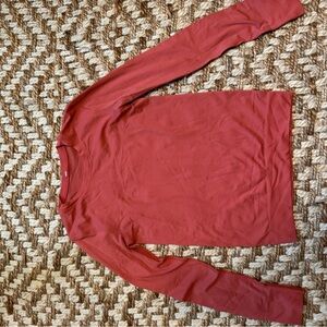 Lulu Lemon Red striped Long Sleeve Top